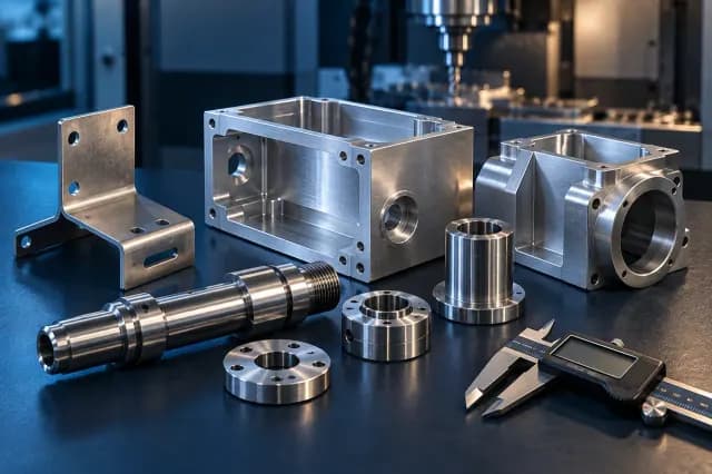 Concept illustration of custom machined housings and metal components